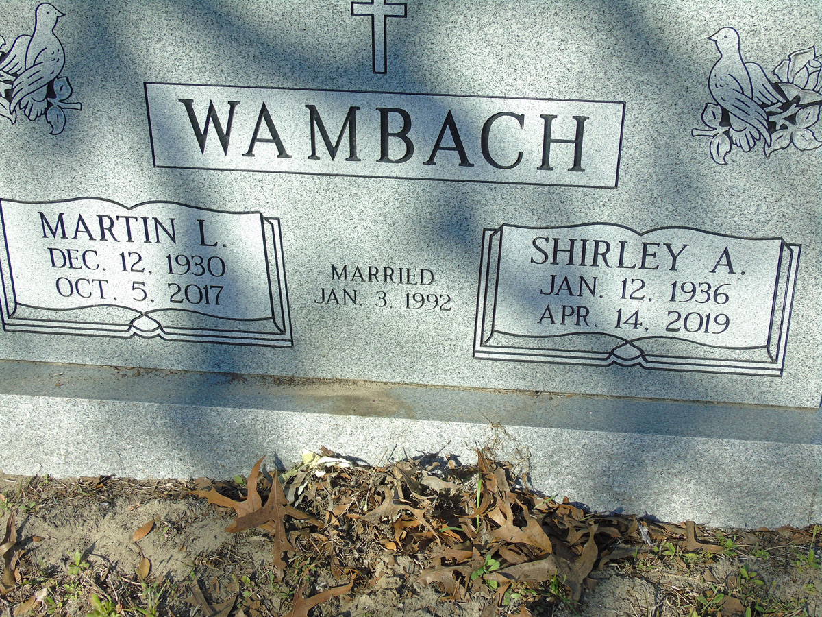 Headstone for Wambach, Martin L.